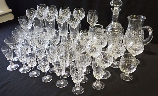 CUT GLASS PART TABLE SERVICE INCLUDING EDINBURGH CRYSTAL