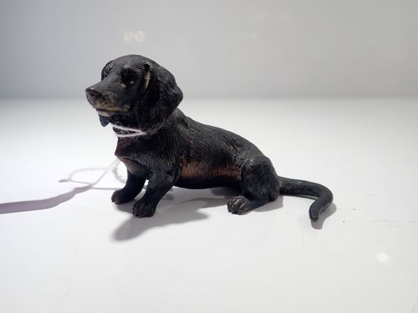 COLD PAINTED BRONZE DACHSHUND