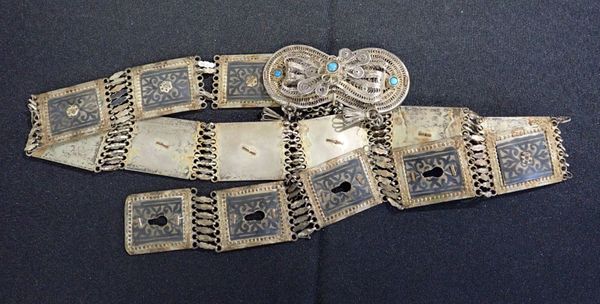 A LEBANESE SILVER BELT