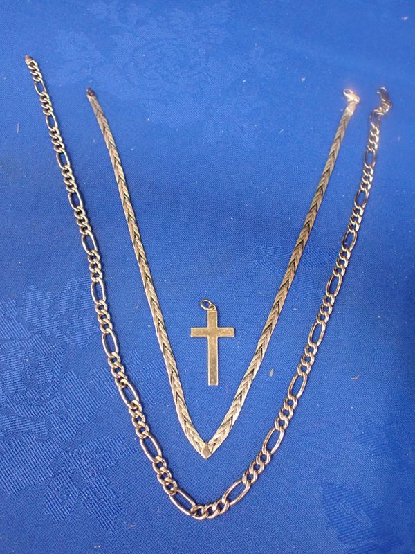 TWO 9CT GOLD NECKLACES