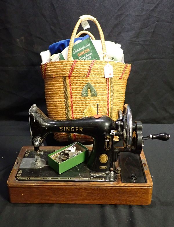 A SINGER SEWING MACHINE