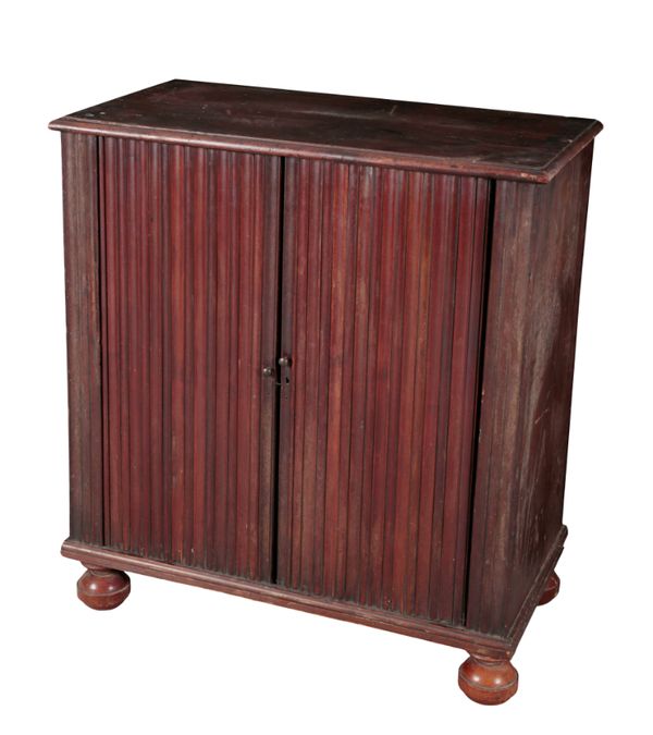 AN UNUSUAL MAHOGANY SIDE CABINET