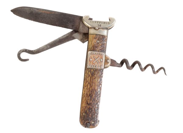 A SPRATTS PATENT STEEL SPORTING KNIFE