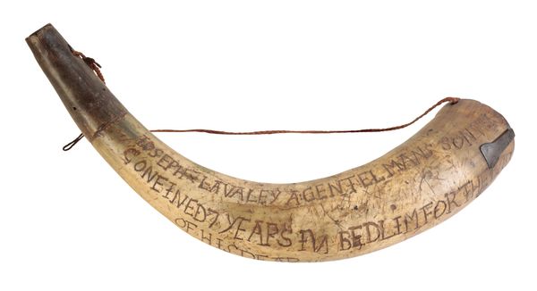 A 17TH CENTURY HORN HUNTING HORN