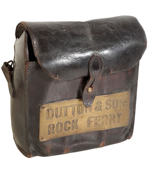 A VICTORIAN LEATHER FLASK CARRYING CASE