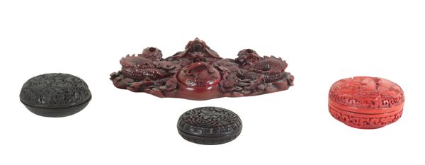 A GROUP OF FOUR CHINESE SEAL PASTE BOXES