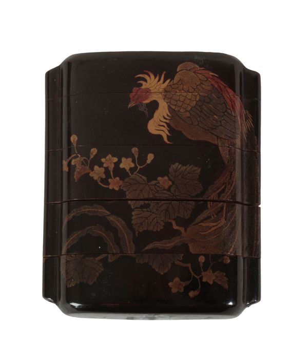 A JAPANESE FOUR-CASE LACQUER INRO