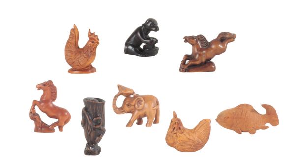 A COLLECTION OF EIGHT NETSUKE