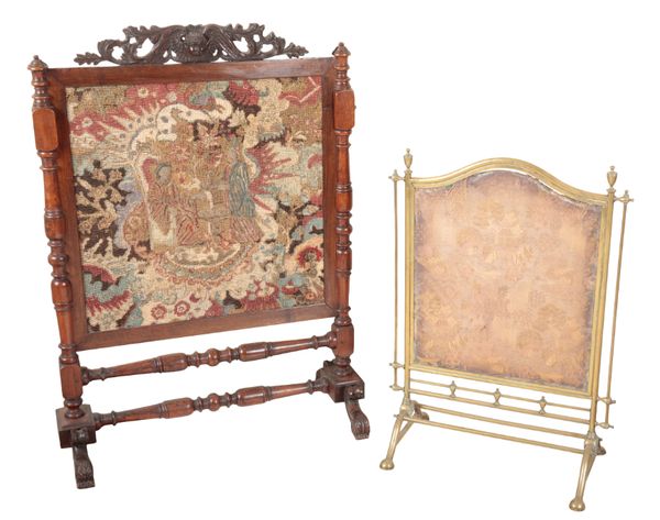 A VICTORIAN ROSEWOOD FIRESCREEN