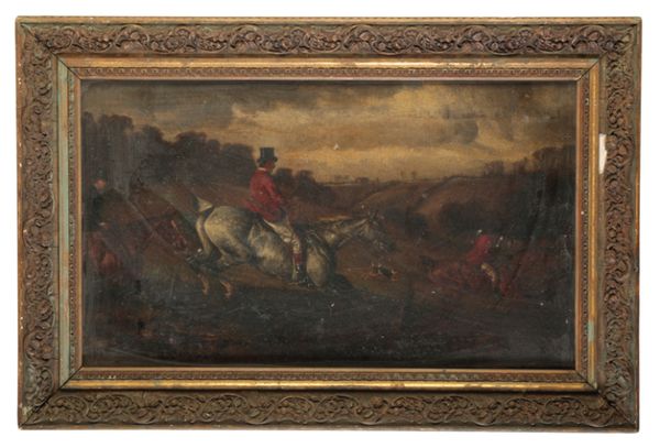 EARLY 19TH CENTURY ENGLISH SCHOOL, HUNTING SCENE