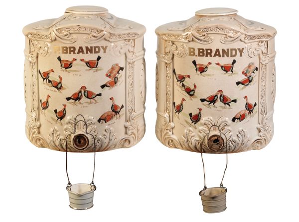 A PAIR OF EDWARDIAN BRANDY BARRELS