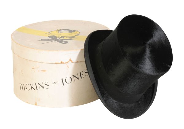 A VICTORIAN GENTLEMAN'S BLACK SILK TOP HAT