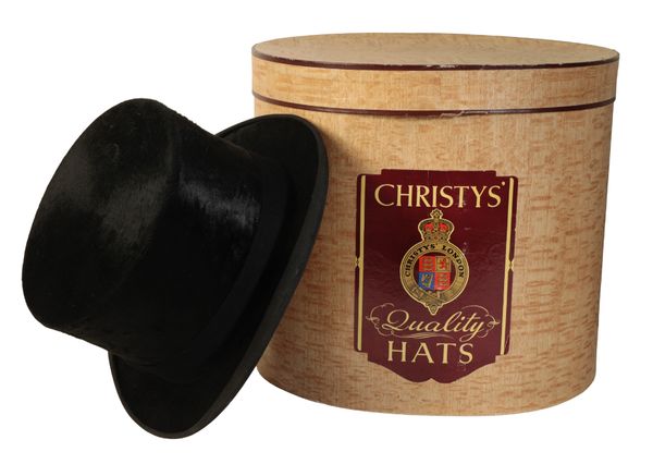 A VICTORIAN GENTLEMAN'S BLACK SILK TOP HAT