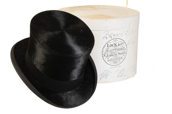 A VICTORIAN GENTLEMAN'S BLACK SILK TOP HAT