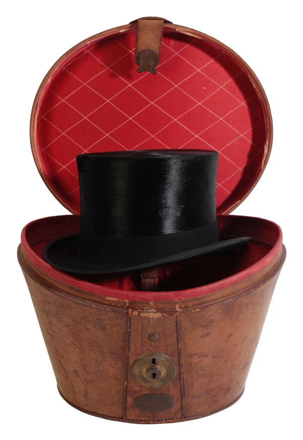 A VICTORIAN GENTLEMAN'S BLACK SILK TOP HAT