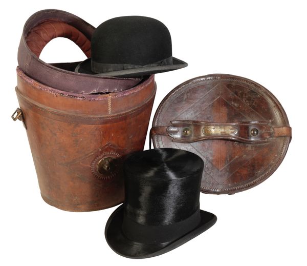 A VICTORIAN GENTLEMAN'S BLACK SILK TOP HAT