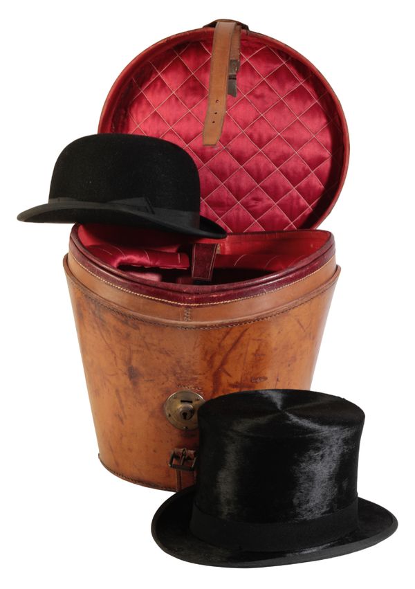 A VICTORIAN GENTLEMAN'S BLACK SILK TOP HAT