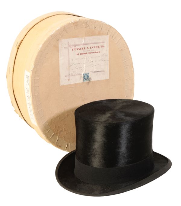 A VICTORIAN GENTLEMAN'S BLACK SILK TOP HAT