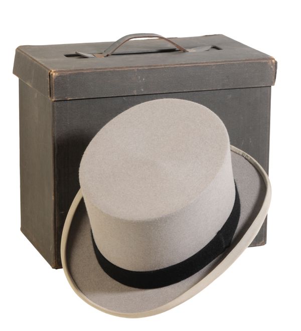 A GENTLEMAN'S GREY TOP HAT