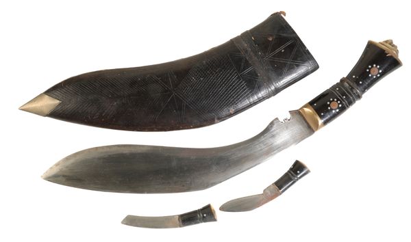 A LATE 19TH CENTURY KUKRI KNIFE