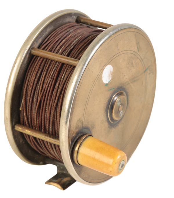 P.D.MALLOCH OF PERTH: A BRASS AND BAKELITE SALMON FLY REEL