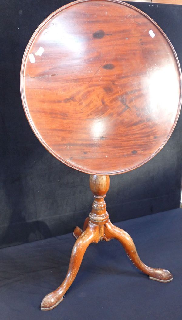 A GEORGE III  TIP-TOP TRIPOD TABLE