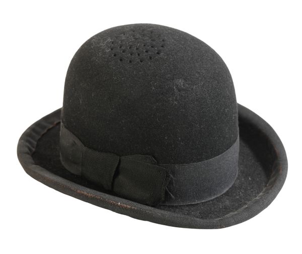 A VICTORIAN APPRENTICE PIECE BLACK BOWLER HAT