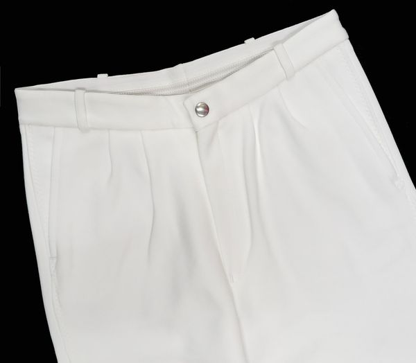 GORRINGE: A PAIR OF WHITE QUORN HIGH WAIST BREECHES