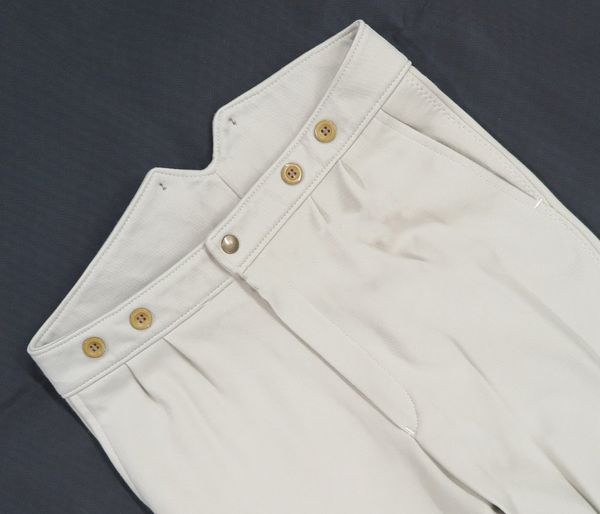 GORRINGE: A PAIR OF BEIGE QUORN HIGH WAIST BREECHES