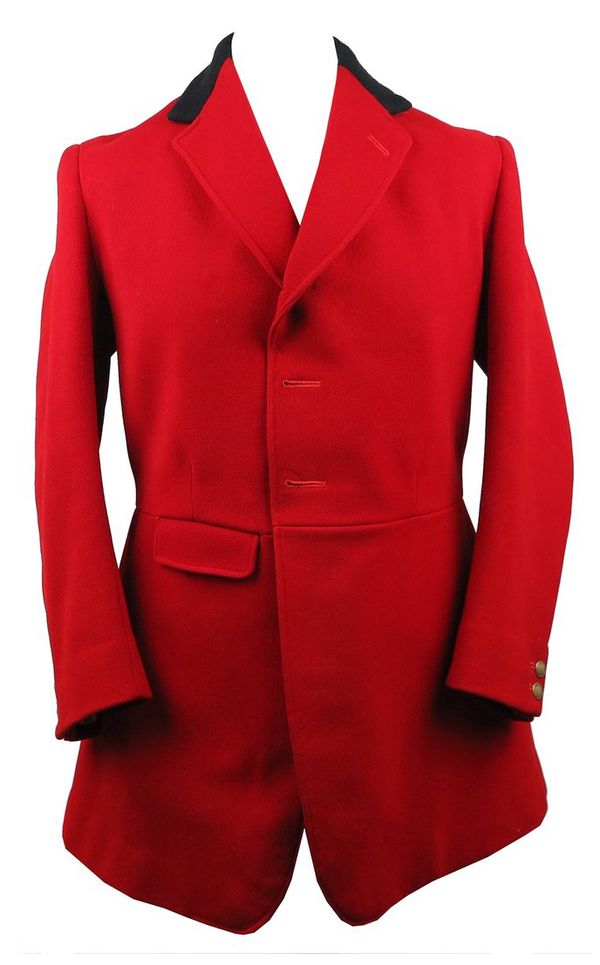 BRADBURY & BARNES OF CHELTENHAM: A GENTLEMAN'S RED HUNTING COAT