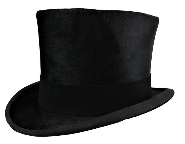 MOSS BROS OF LONDON: A BLACK SILK TOP HAT