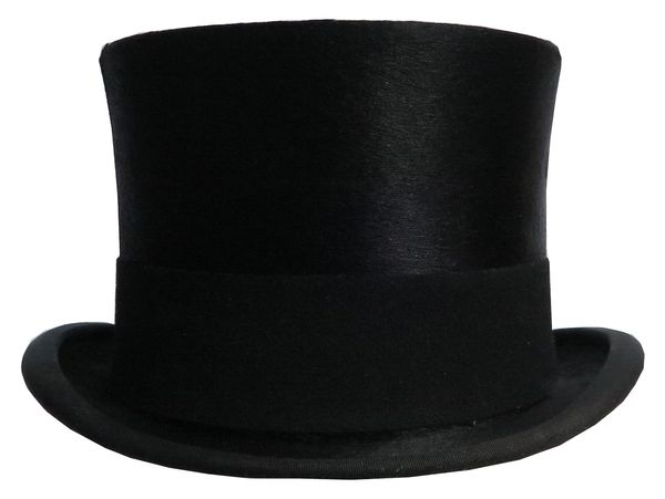 MOSS BROS OF LONDON: A BLACK SILK TOP HAT