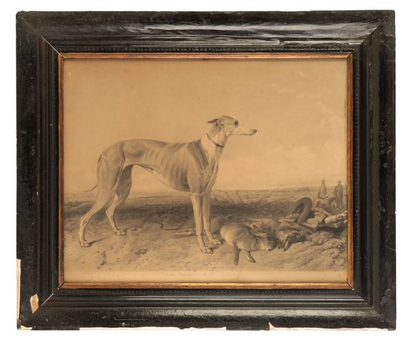 A PRINT OF A HARE COURSING SCENE