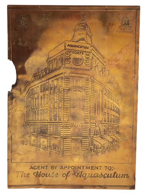 AQUASCUTUM: A VICTORIAN BRONZE PLAQUE