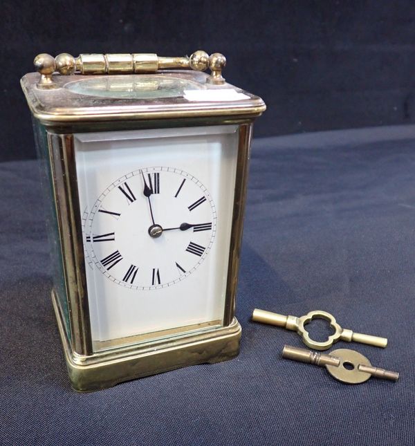 A FRENCH CARRIAGE CLOCK