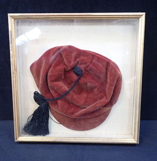 A FRAMED RUGBY CAP