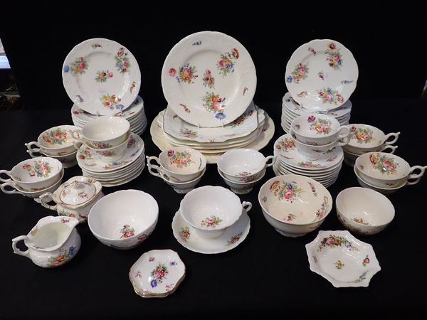 AN EXTENSIVE COALPORT PART TEA AND COFFEE SERVICE