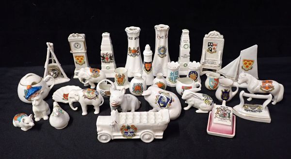 A COLLECTION OF CRESTED CHINA