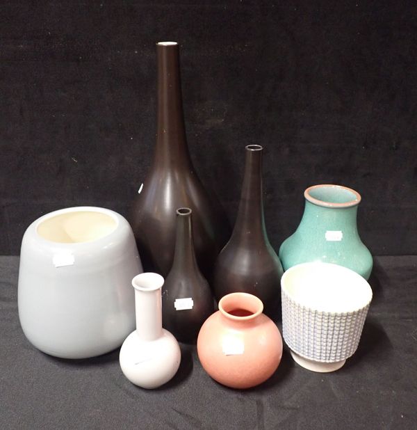 A COLLECTION OF POOLE STUDIO VASES