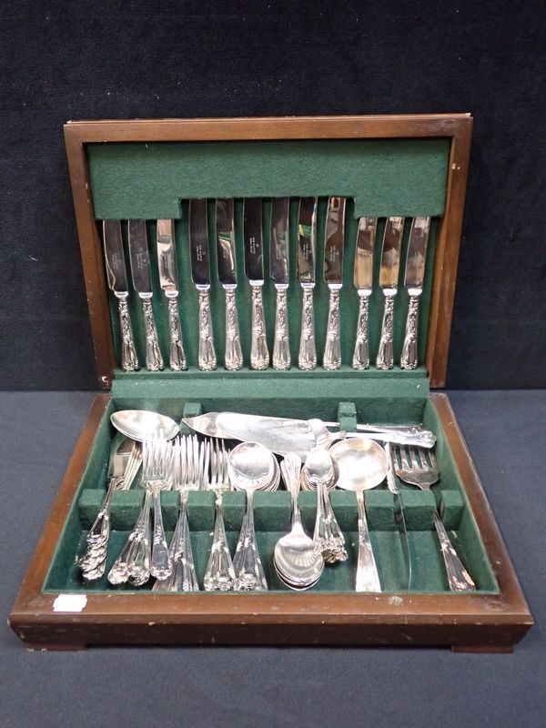 A SILVER-PLATED CANTEEN