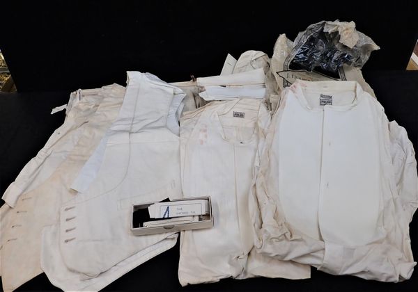 A COLLECTION OF VINTAGE WHITE DRESS WAISTCOATS