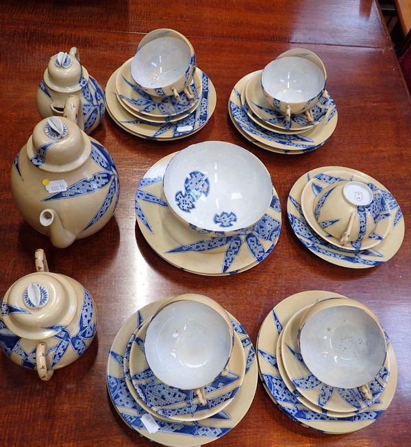 A JAPANESE 'EGGSHELL' PART TEA SET