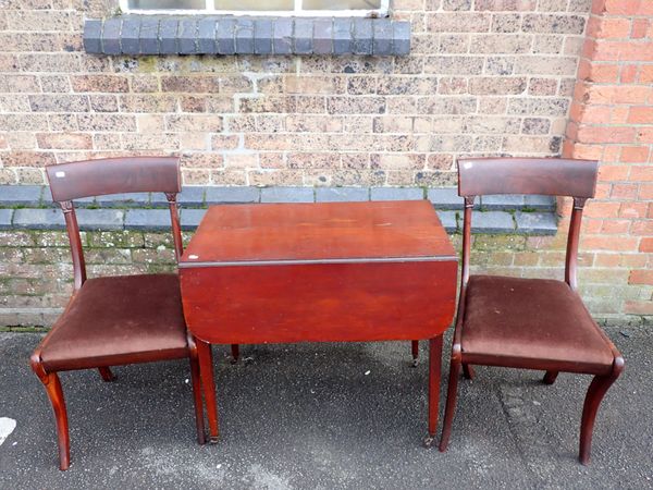 A PAIR OF REGENCY CHAIRS