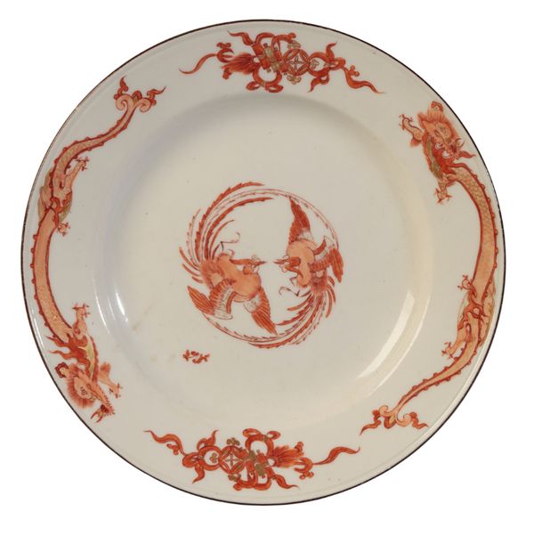 A MEISSEN “RED DRAGON” PLATE