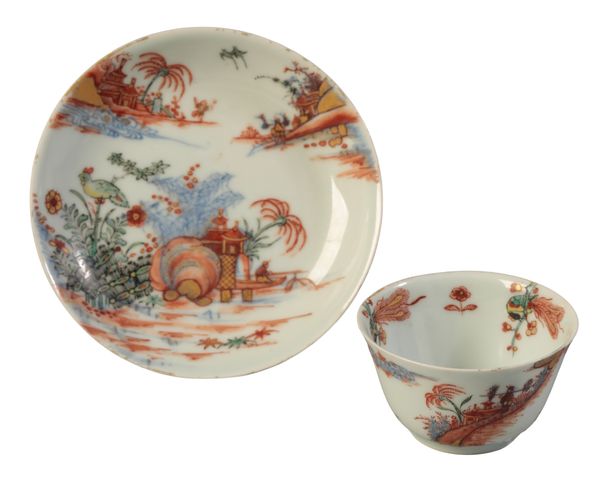 A CHINESE CUP AND SAUCER