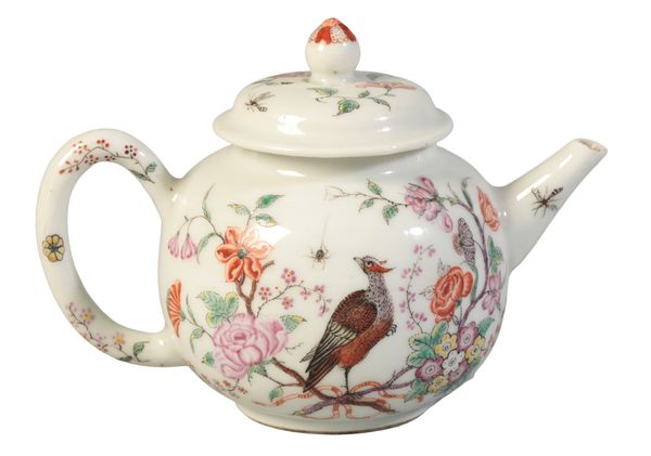 A CHINESE PORCELAIN TEAPOT AND COVER