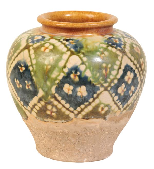 A CHINESE SANCAI OVOID VASE