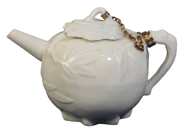 A DEHUA BLANC DE CHINE TEAPOT AND COVER