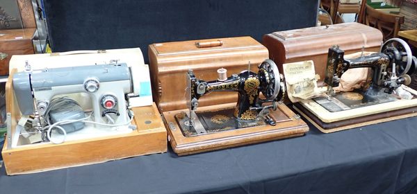AN ELECTRIC SEWING MACHINE BY JONES