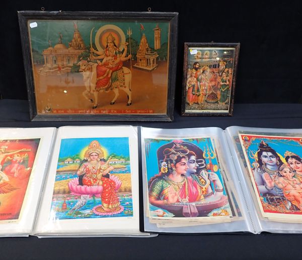 A LARGE COLLECTION OF VINTAGE INDIAN DEVOTIONAL PRINTS